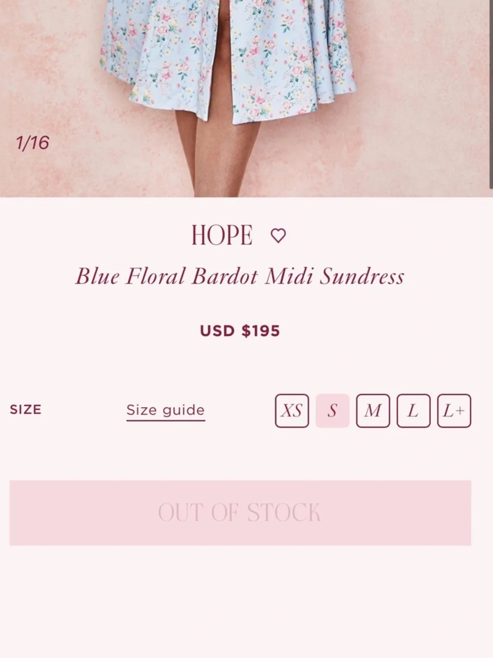 House of CB Blue Floral Off-Shoulder Maxi Dress - Picture 3 of 8